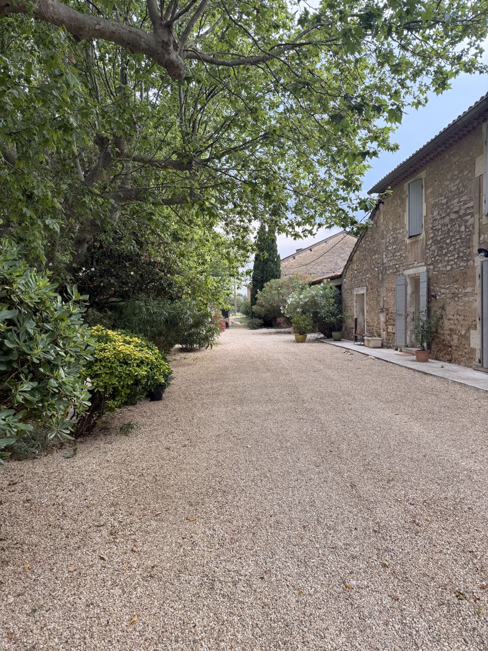 The gravel drive