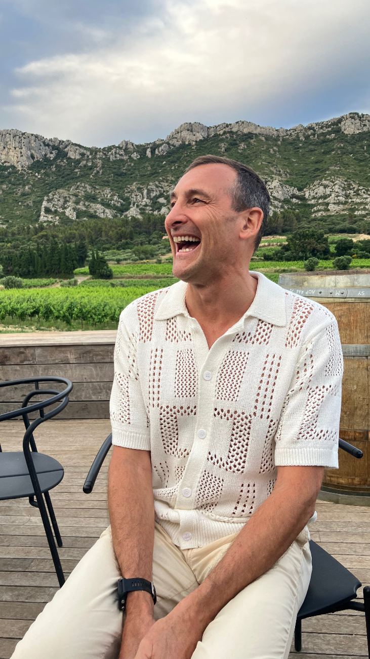 The laugh, mid-tasting