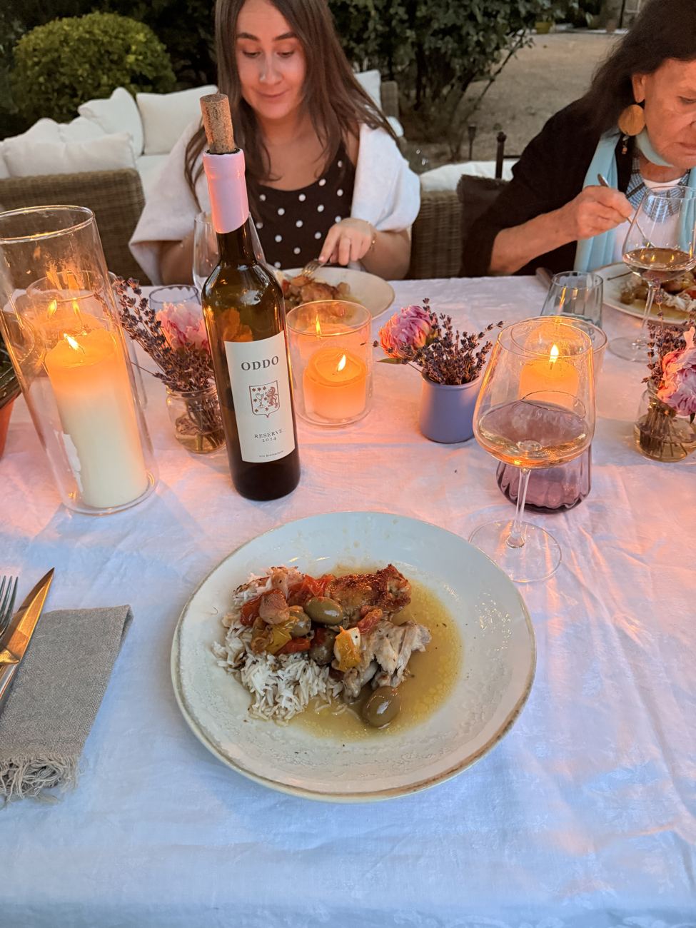 Dinner by candlelight