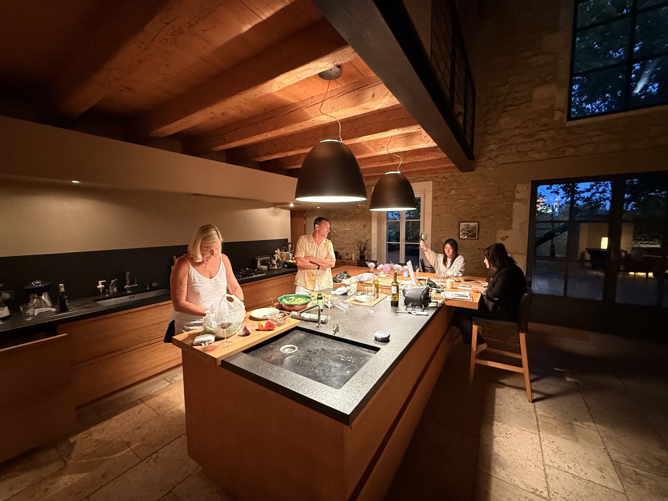 The girls take the kitchen