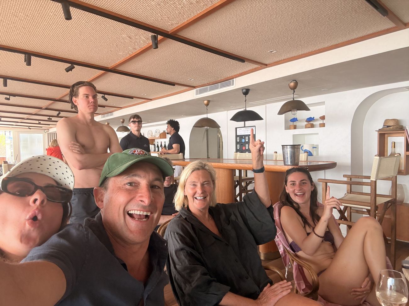 Inside the beach club