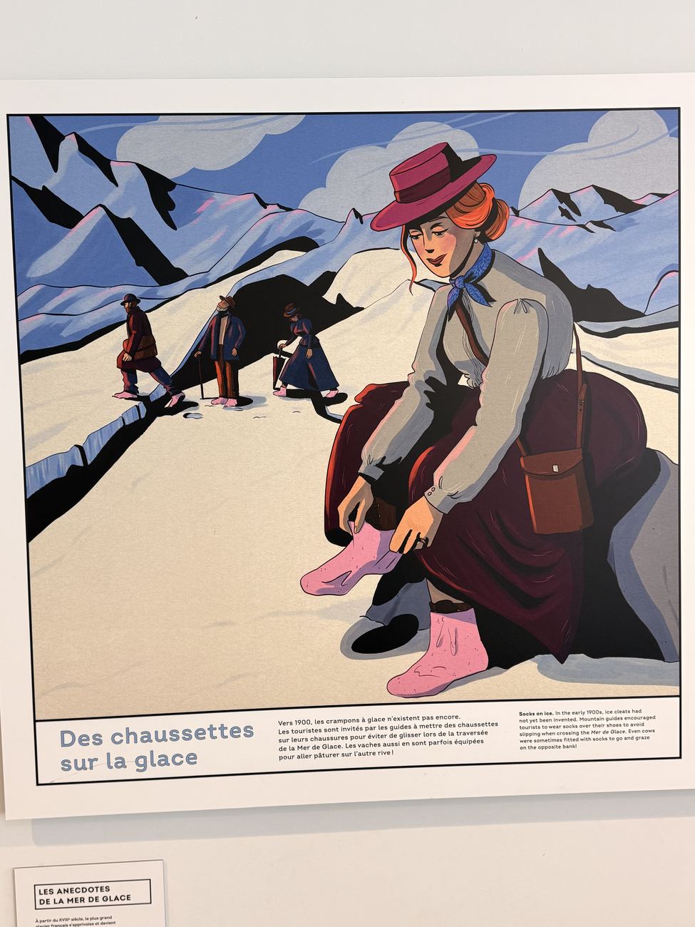 Des chaussettes sur la glace