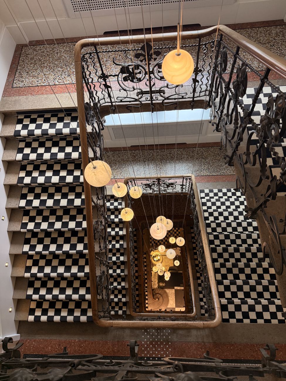 The stairwell, floor by floor
