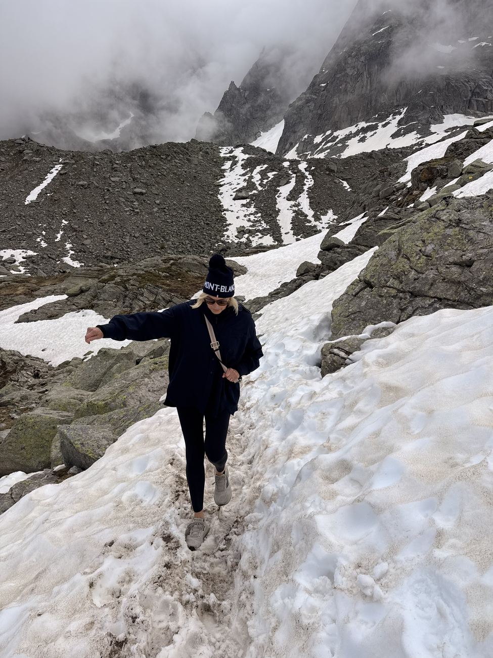 Crossing the last snow