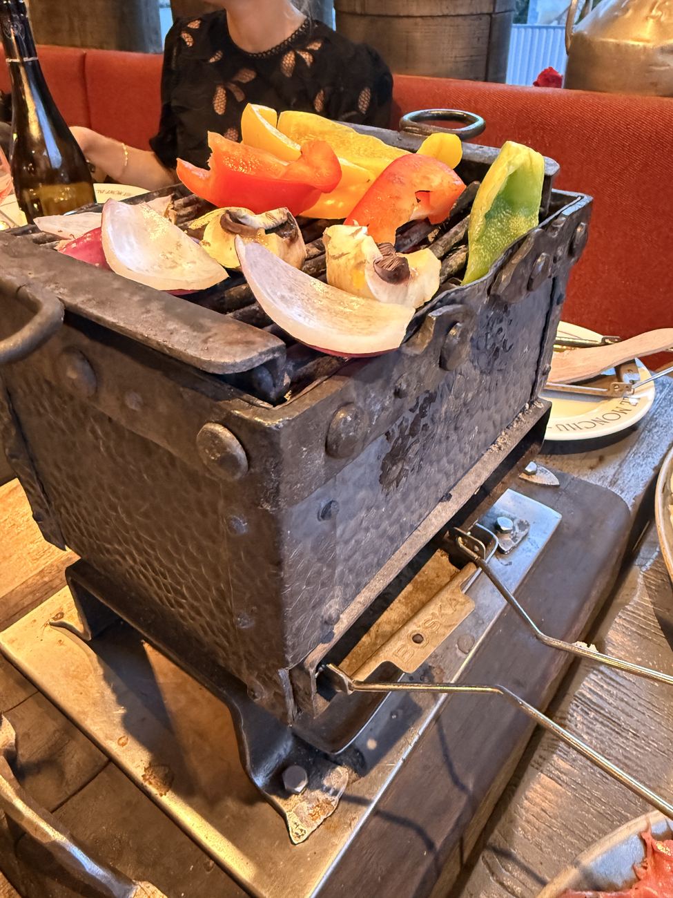 The grill box, loaded