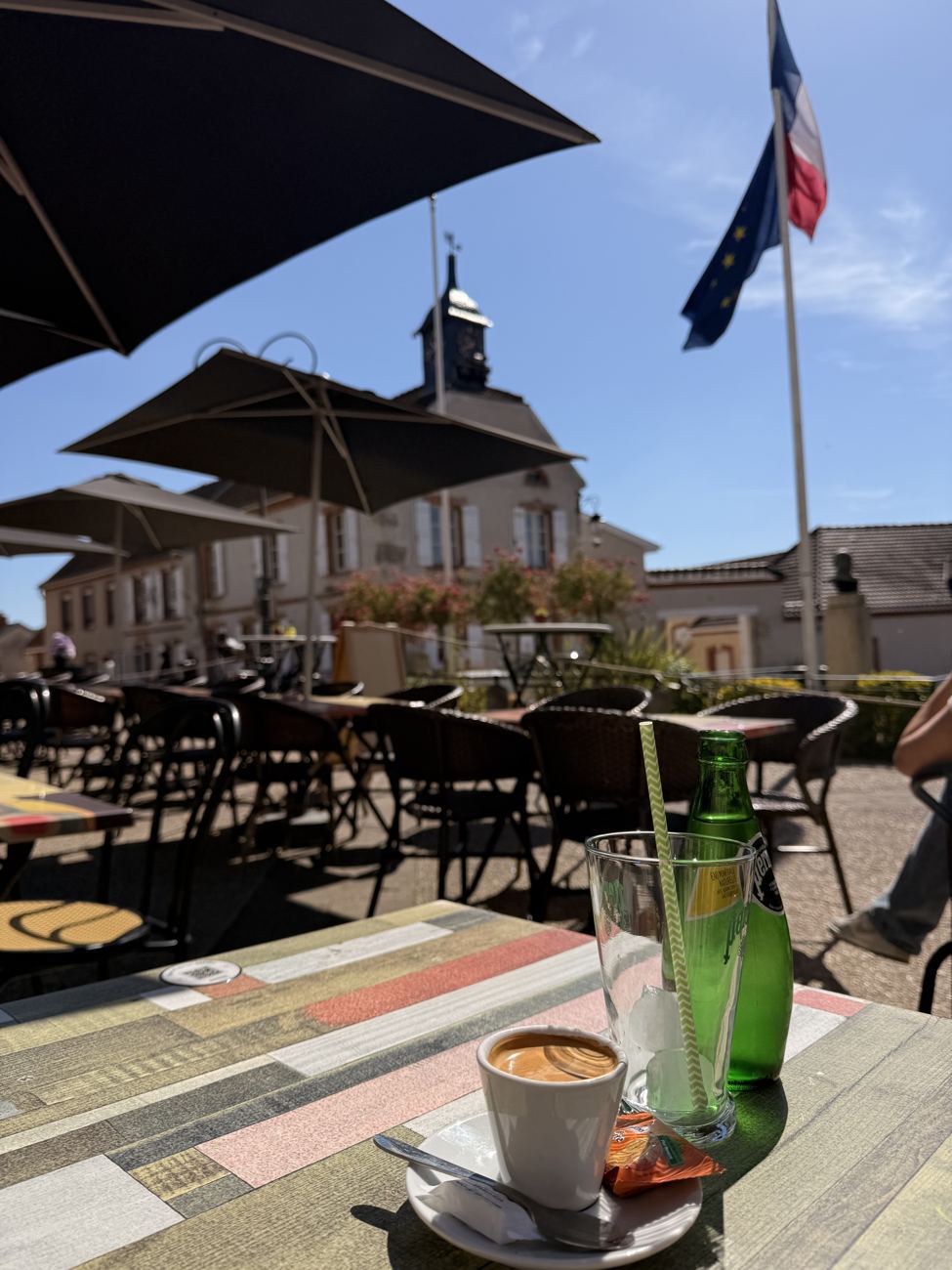 Coffee under the flag