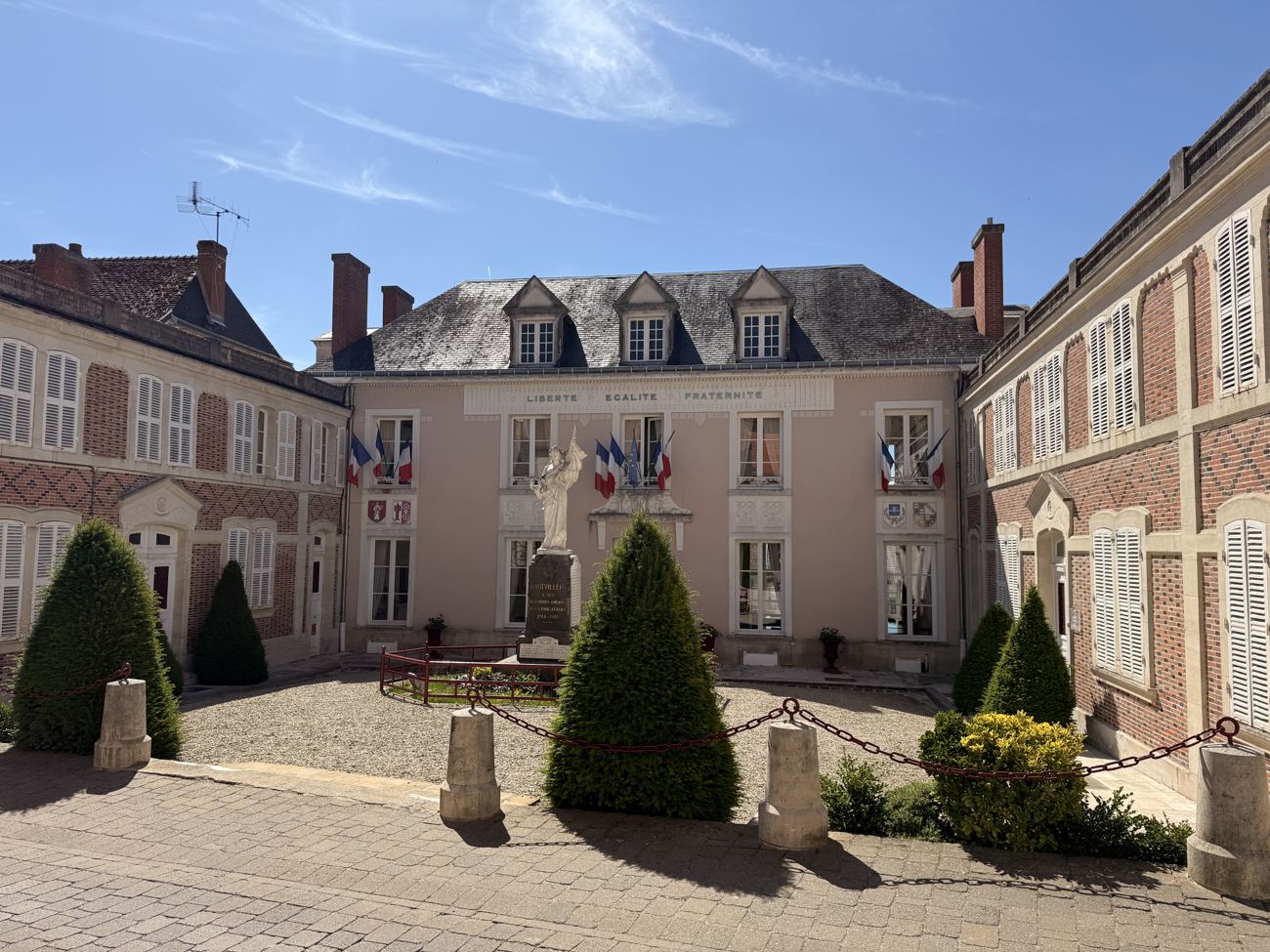 The mairie, flags out