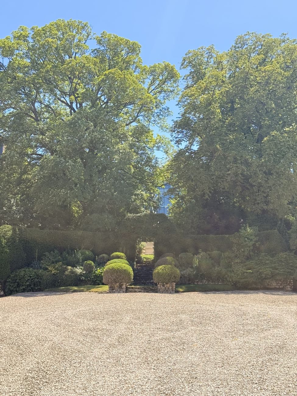 The formal garden, empty